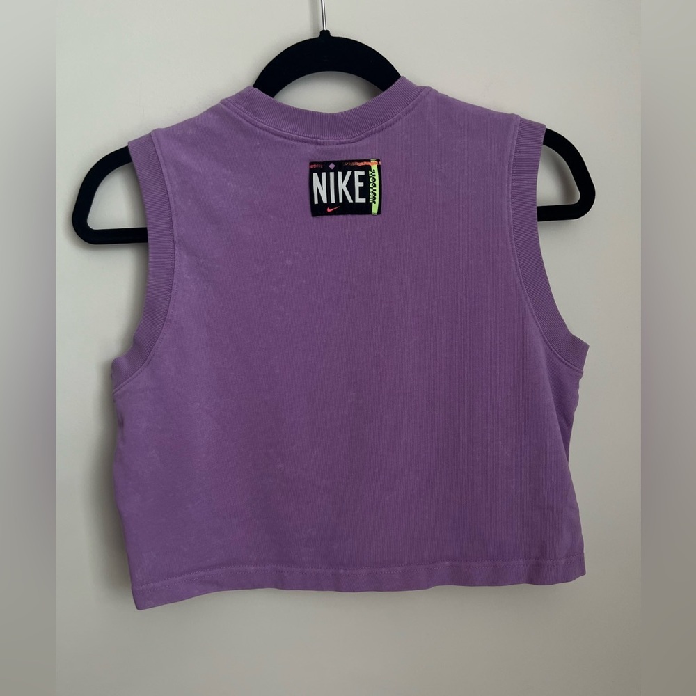 Nike Women’s Just Do It Cropped Purple Tank S - Picture 2 of 5